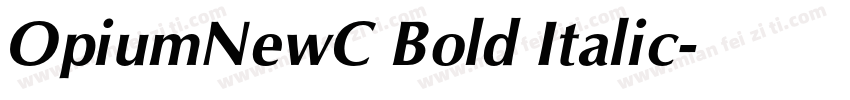 OpiumNewC Bold Italic字体转换